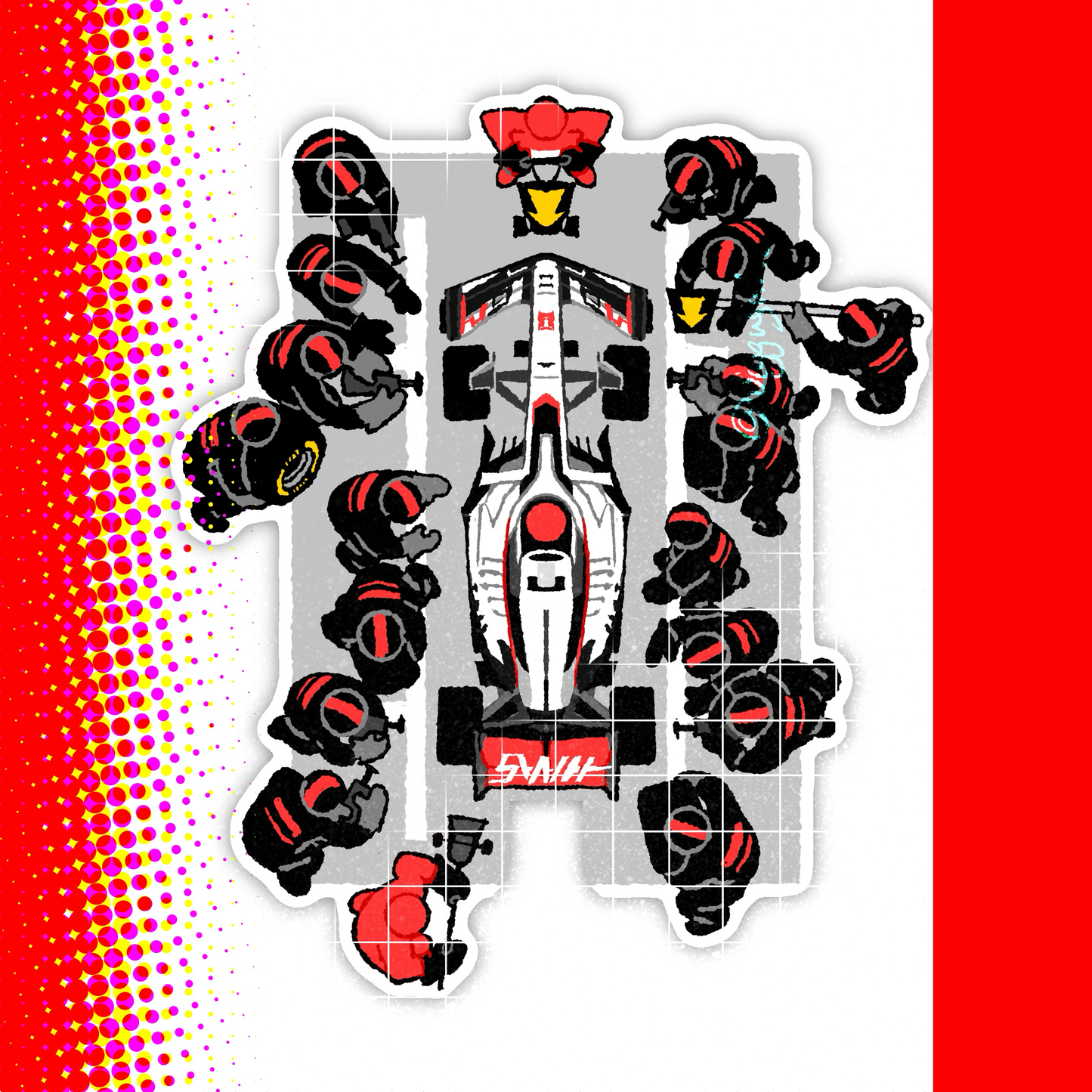 [Pre-order] F1 Box Box Magnetic Keychain Holder