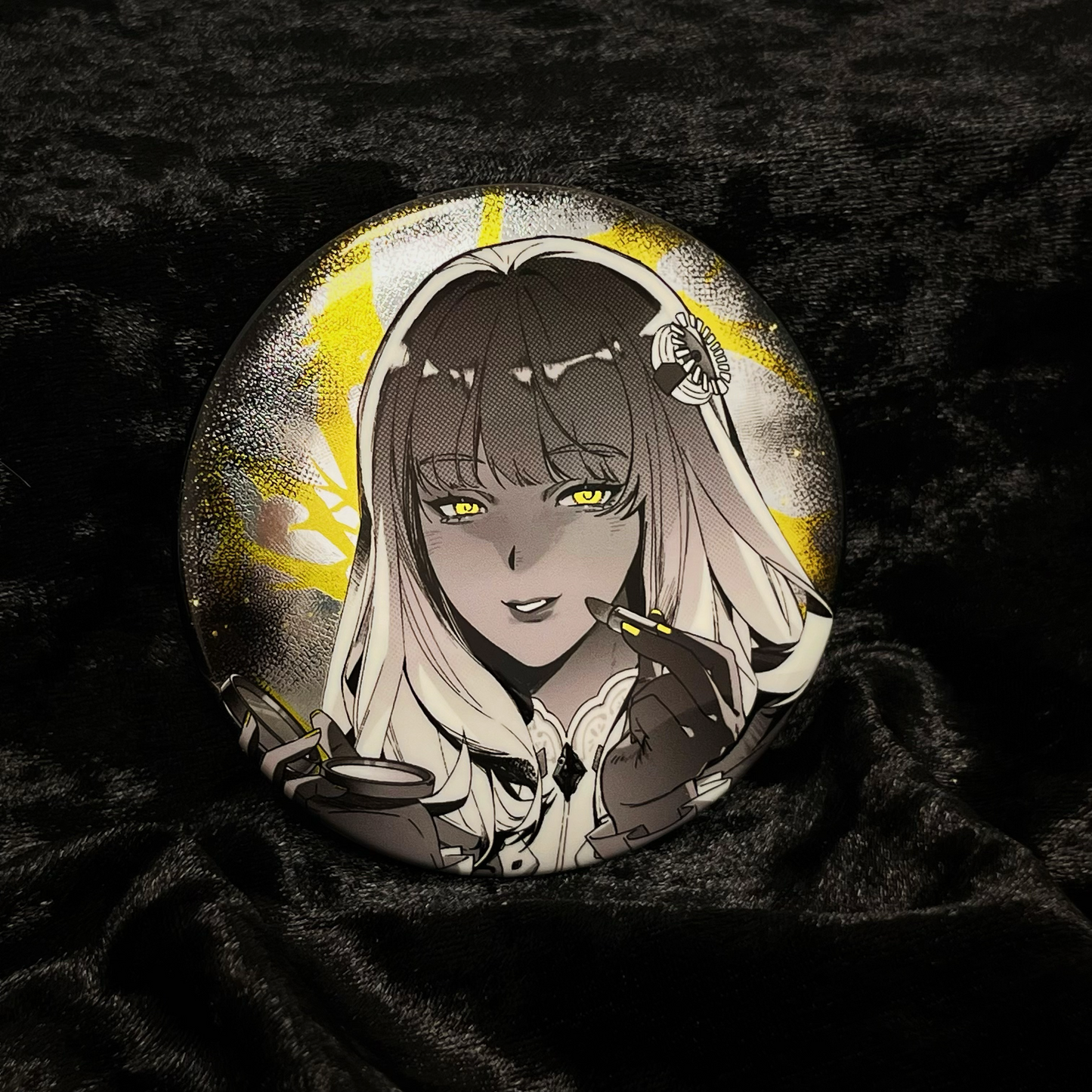 FINALFANTASY XIV FF14 The Arcadion 75mm Double-Sided Holographic Badge
