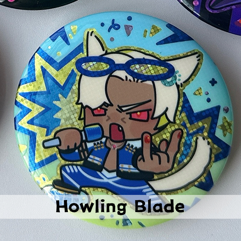 FINALFANTASY XIV FFXIV The Arcadion 58mm Double-Sided Holographic Badge