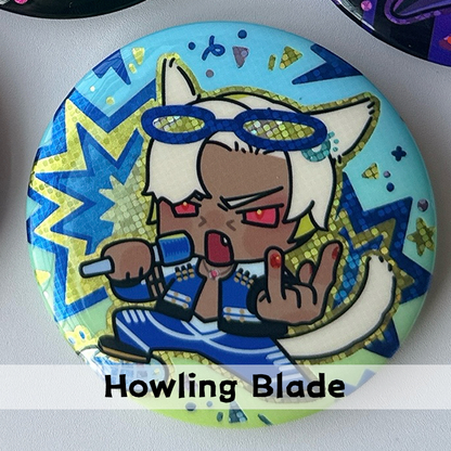FINALFANTASY XIV FFXIV The Arcadion 58mm Double-Sided Holographic Badge