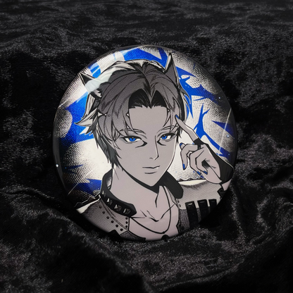 FINALFANTASY XIV FF14 The Arcadion 75mm Double-Sided Holographic Badge