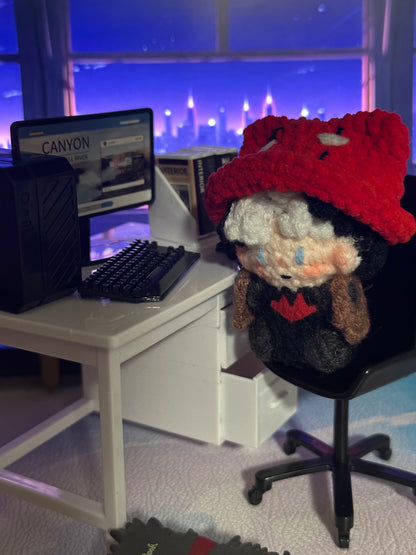 Red Hood Leader's Handmade Knitted Doll