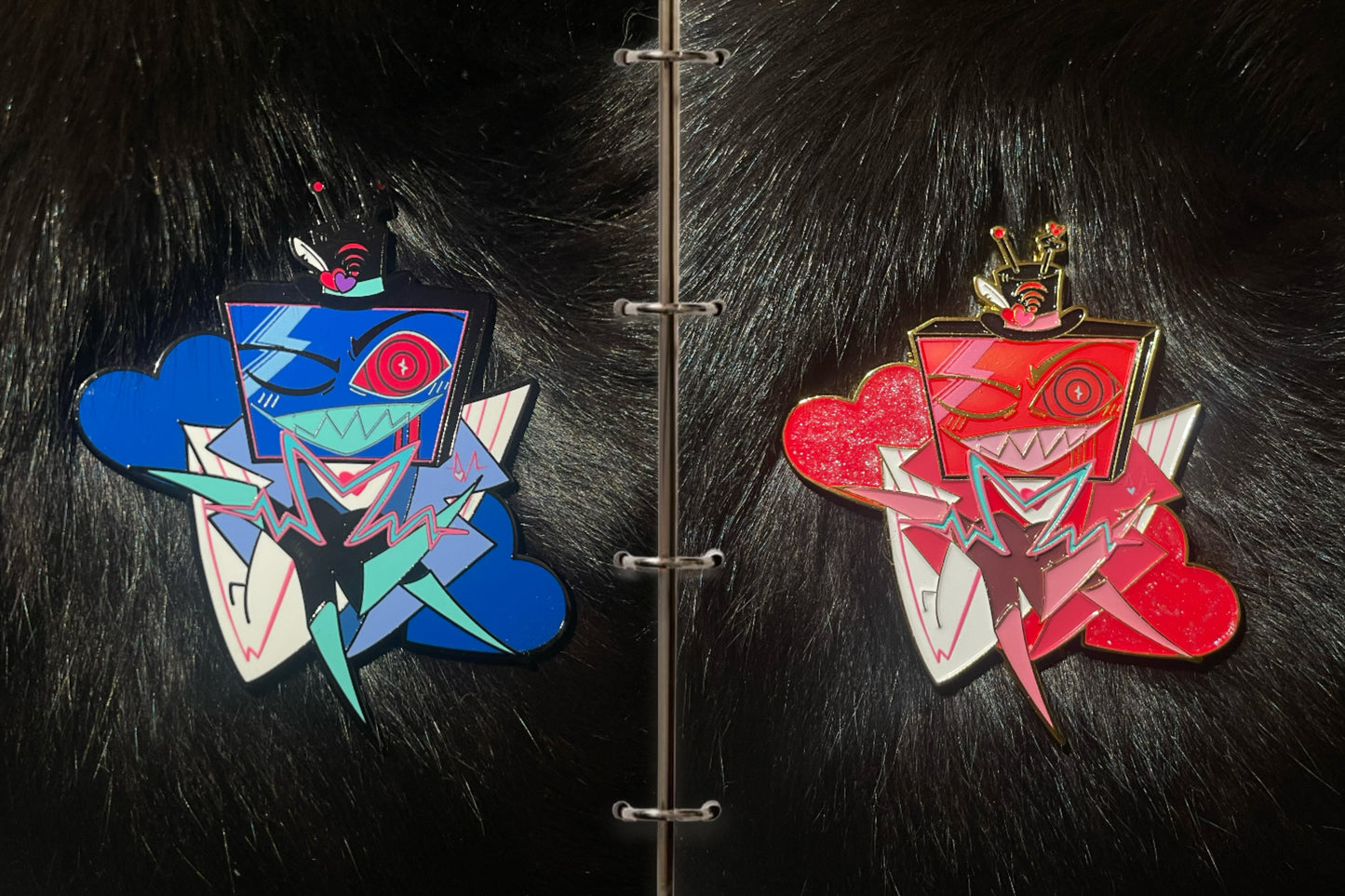 Vox metal badge Blue Or Pink