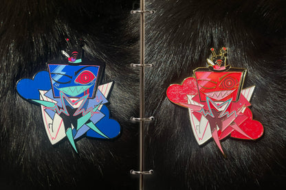 Vox metal badge Blue Or Pink
