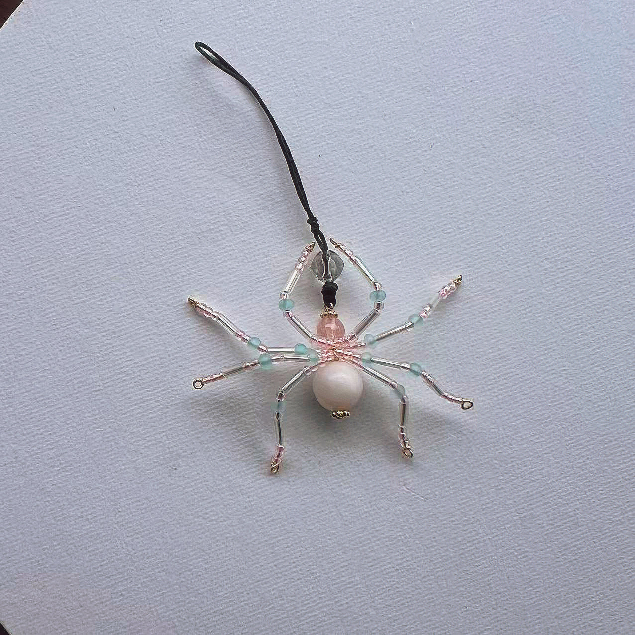 Handmade small spider jewelry pendant