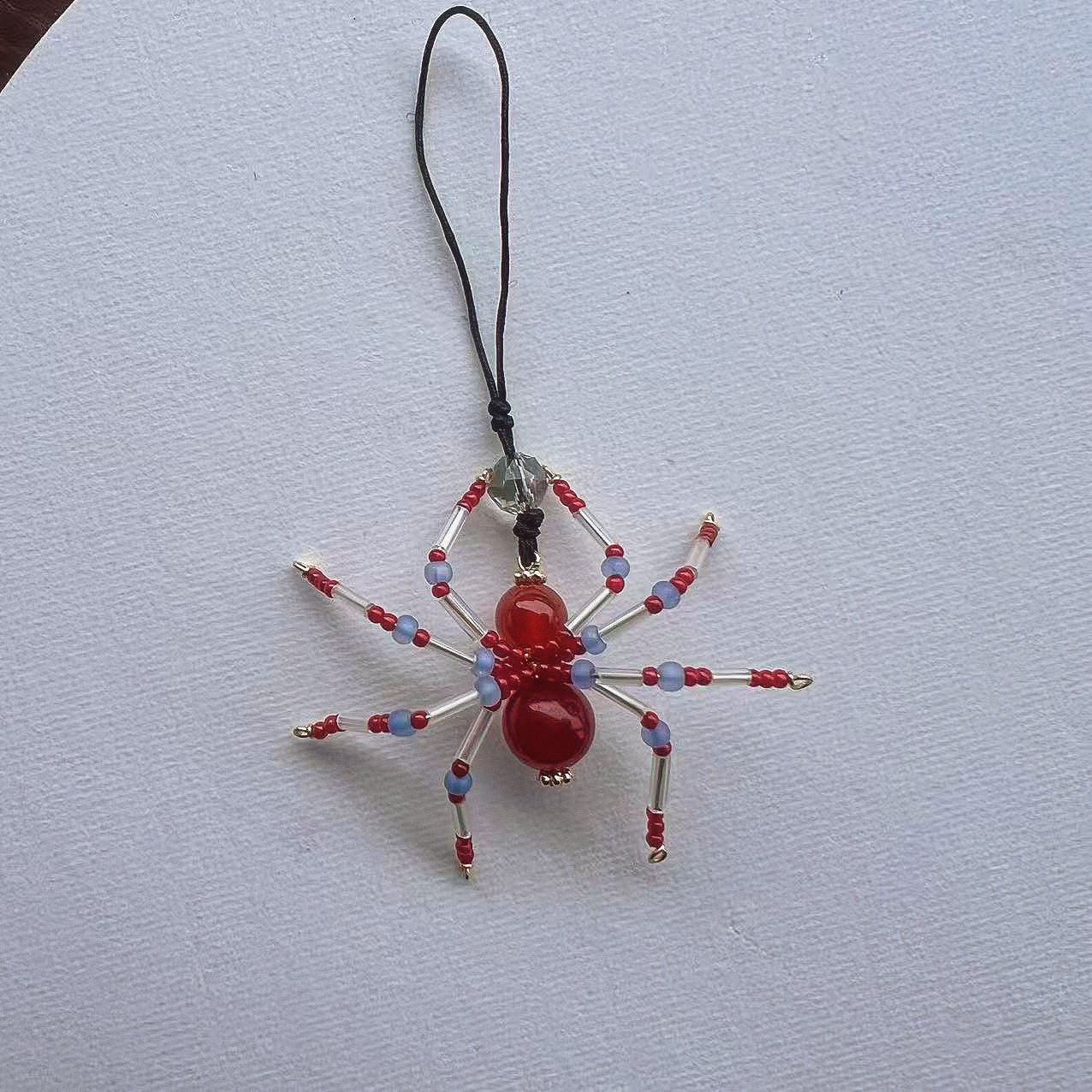Handmade small spider jewelry pendant