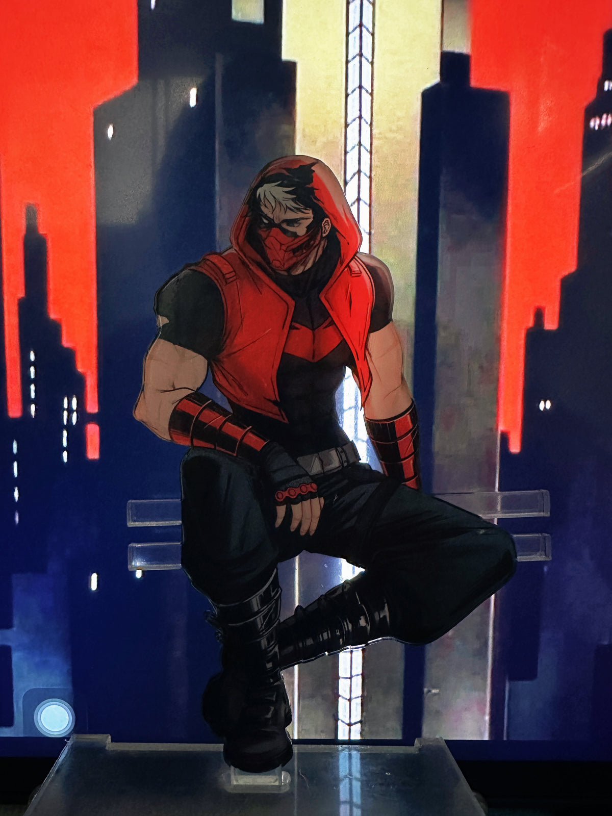 Jason Todd Two-Way Standing Sign for Single Person Sitting