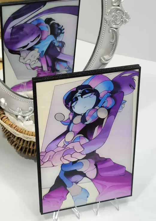 [Pre-order]"Bonded by choice" - Funnybunny (Jax & Pomni) Two Sided Acrilic Shikishi