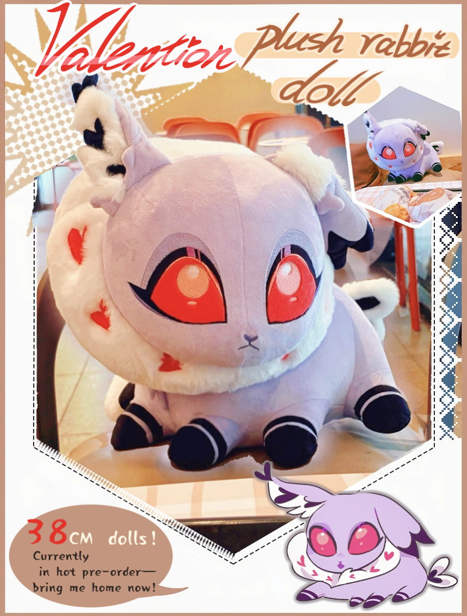 [Pre-order] valentino plush rabbit doll