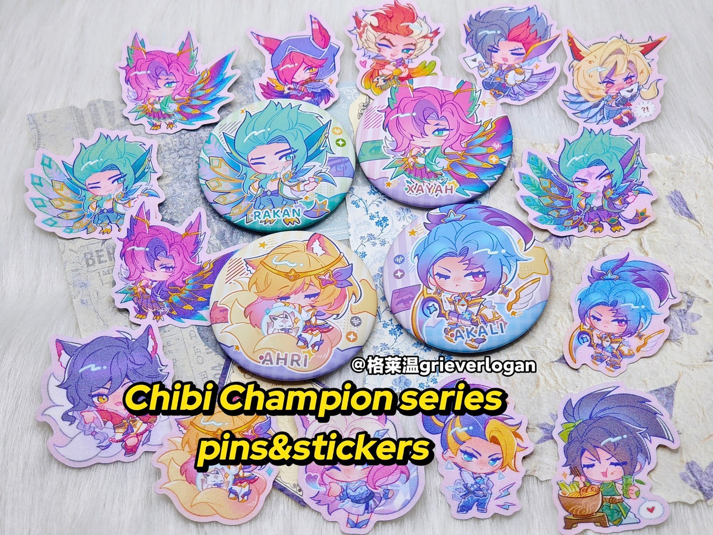 Chibi Champion Series：Badges&stickers