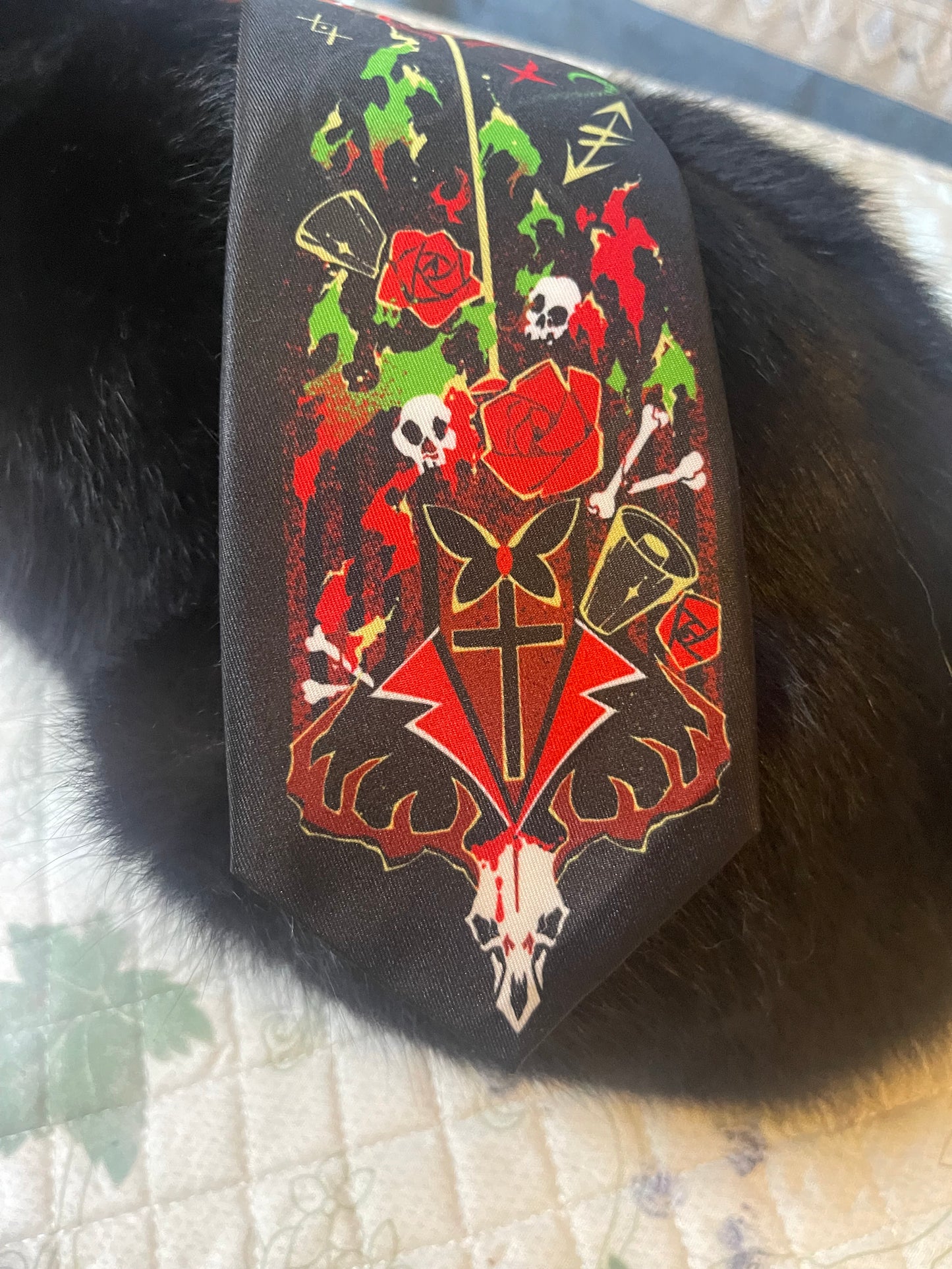 [Pre-order] HH Alastor The Radio Demon Inspired Necktie Anime Cosplay Tie