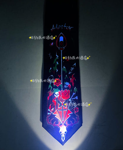 [Pre-order] HH Alastor The Radio Demon Inspired Necktie Anime Cosplay Tie