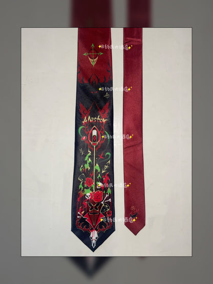 [Pre-order] HH Alastor The Radio Demon Inspired Necktie Anime Cosplay Tie
