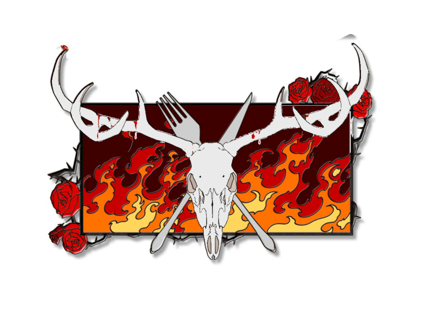 [Pre-order] Alastor Deer Skull Themed Metal Enamel Pin