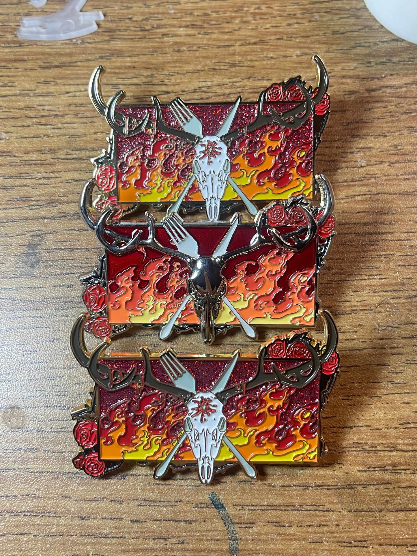 [Pre-order] Alastor Deer Skull Themed Metal Enamel Pin