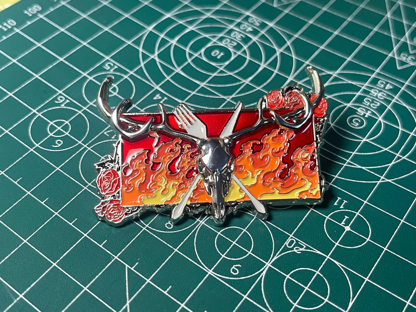 [Pre-order] Alastor Deer Skull Themed Metal Enamel Pin
