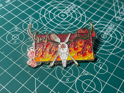 [Pre-order] Alastor Deer Skull Themed Metal Enamel Pin