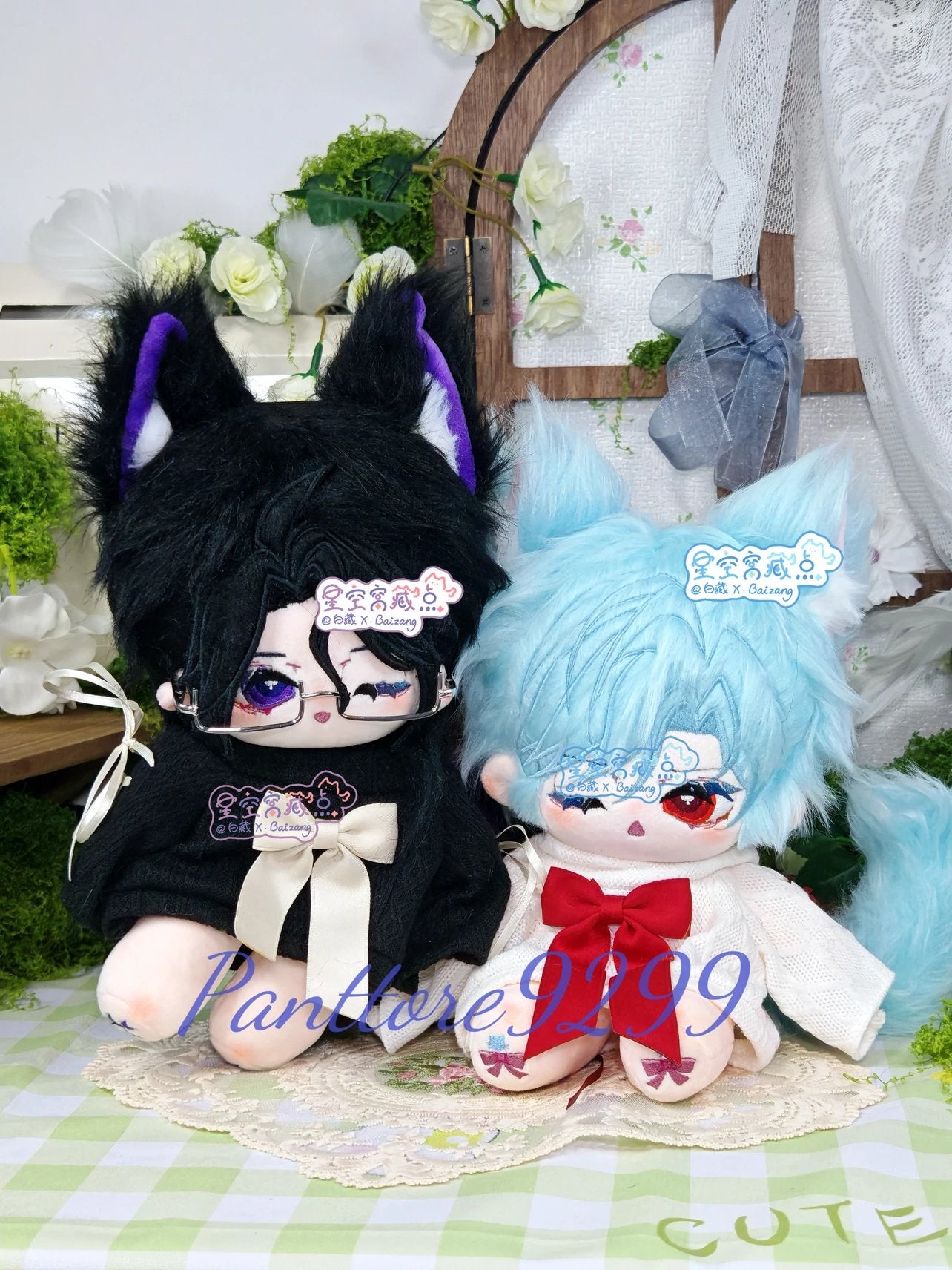[pre-order] panttore Little Fox and Little Cat 20 cm Cotton Doll