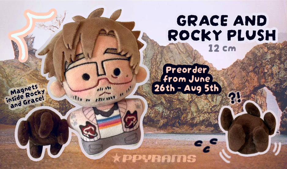 [Pre-order] Rocky and Grace Magnet 12cm plush