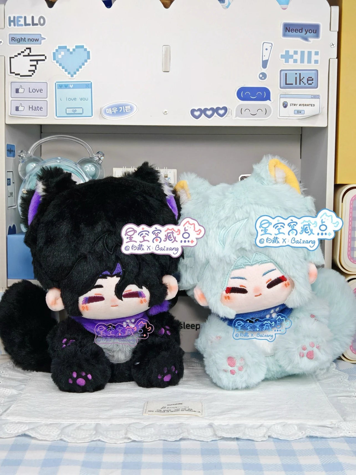 [Pre-order] Panttore Taro Pudding Leopard and Mint Cat Cotton Doll