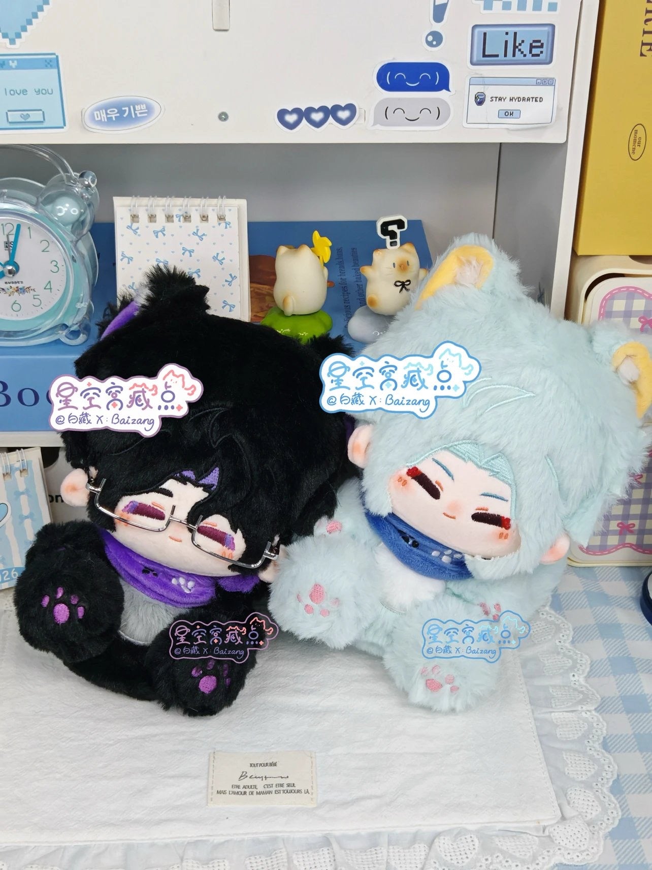 [Pre-order] Panttore Taro Pudding Leopard and Mint Cat Cotton Doll