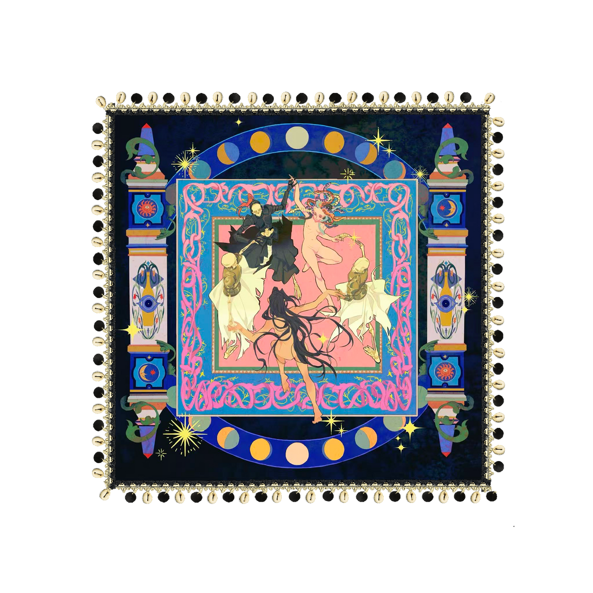 The Blind Lady and Medusa Art Cloth