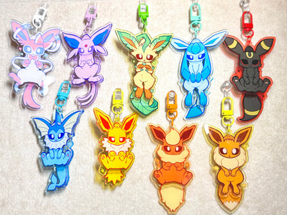 [Pre-order] Eeveelutions Tail-Wagging Acrylic Keychain