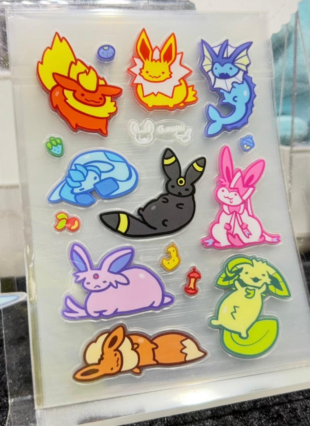 Chubby Eevee Stickers / Splatoon Pearlina Stickers