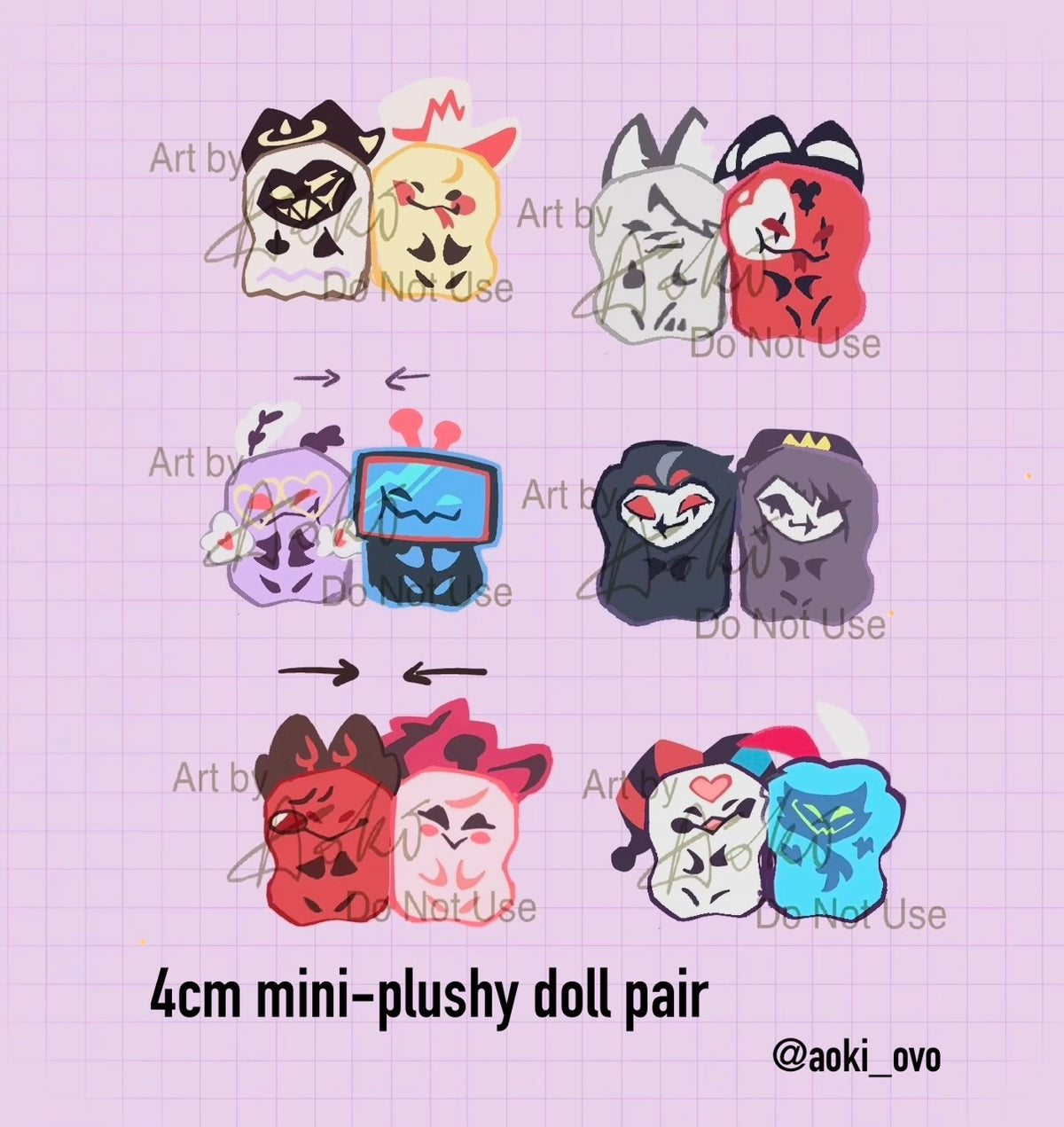 [wishlist] 4cm hazbin/helluva mini Plush Doll