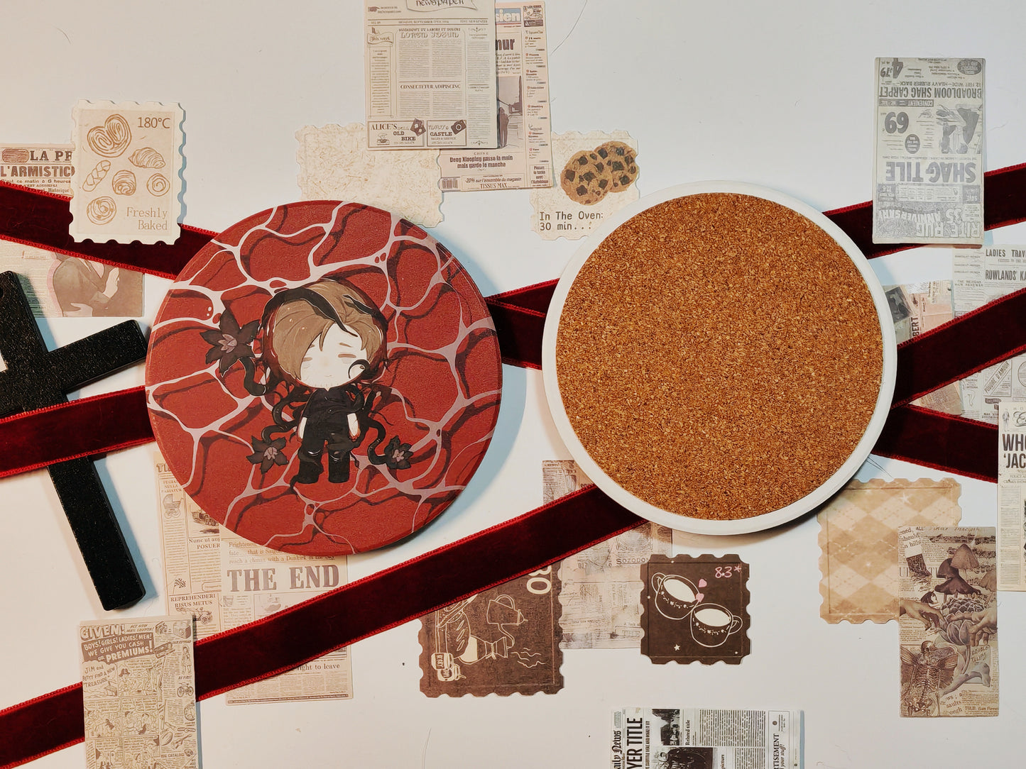 [In-stock] Leon 10cm Acrylic/Ceramic Coaster