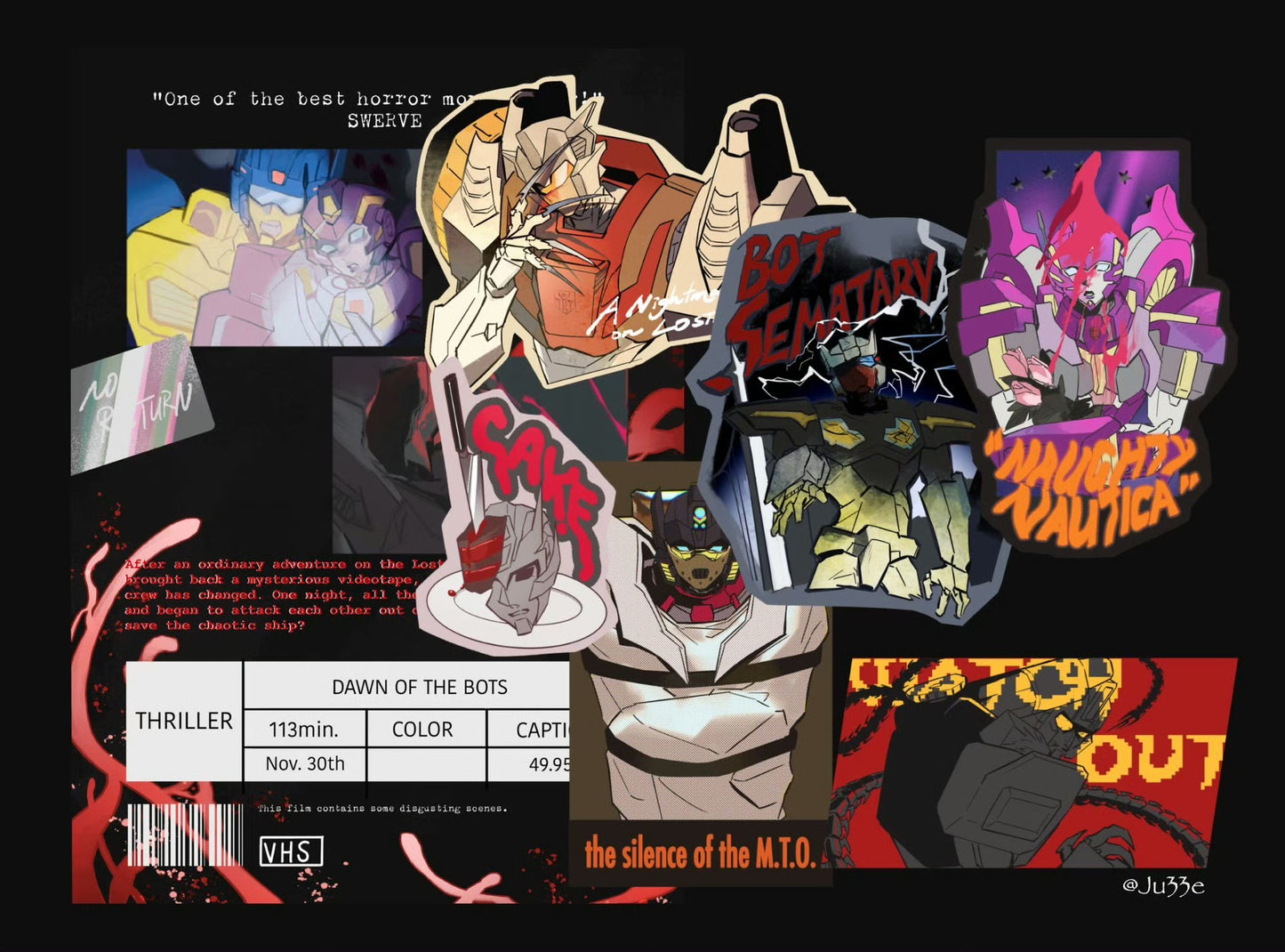 Lost Light Horror Movie Sticker Pack