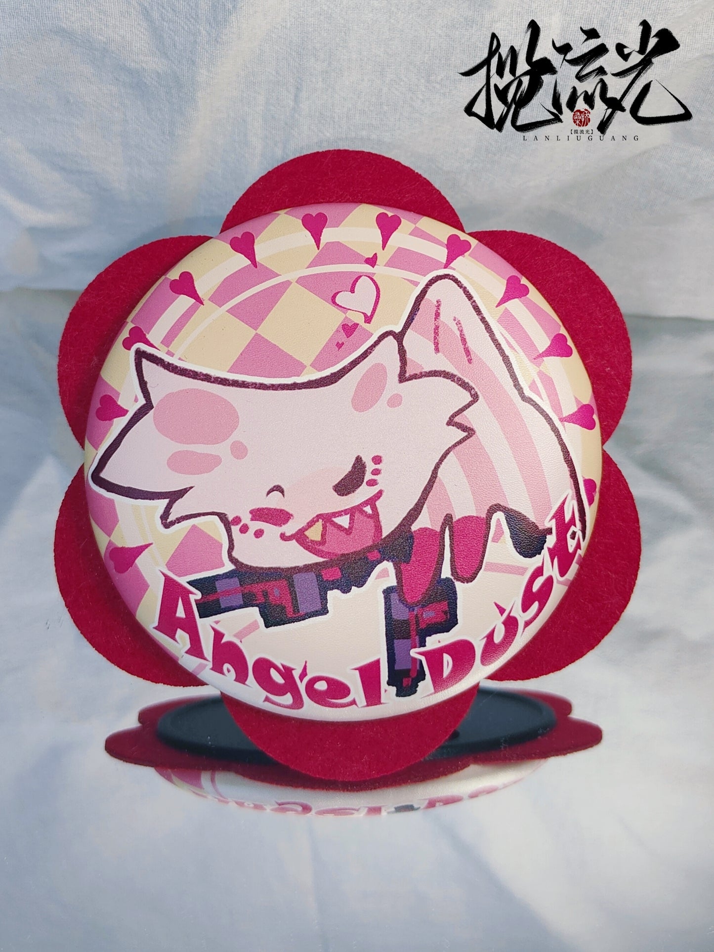 [Instock] ChiBi A Felt-Trimmed PU Leather Pin