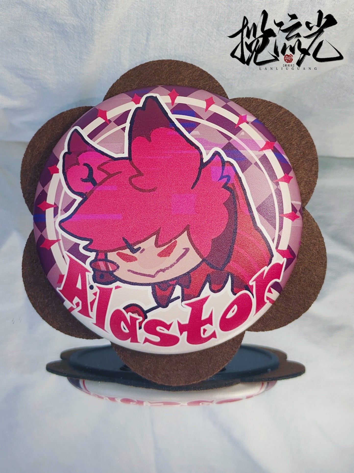 [Instock] ChiBi A Felt-Trimmed PU Leather Pin