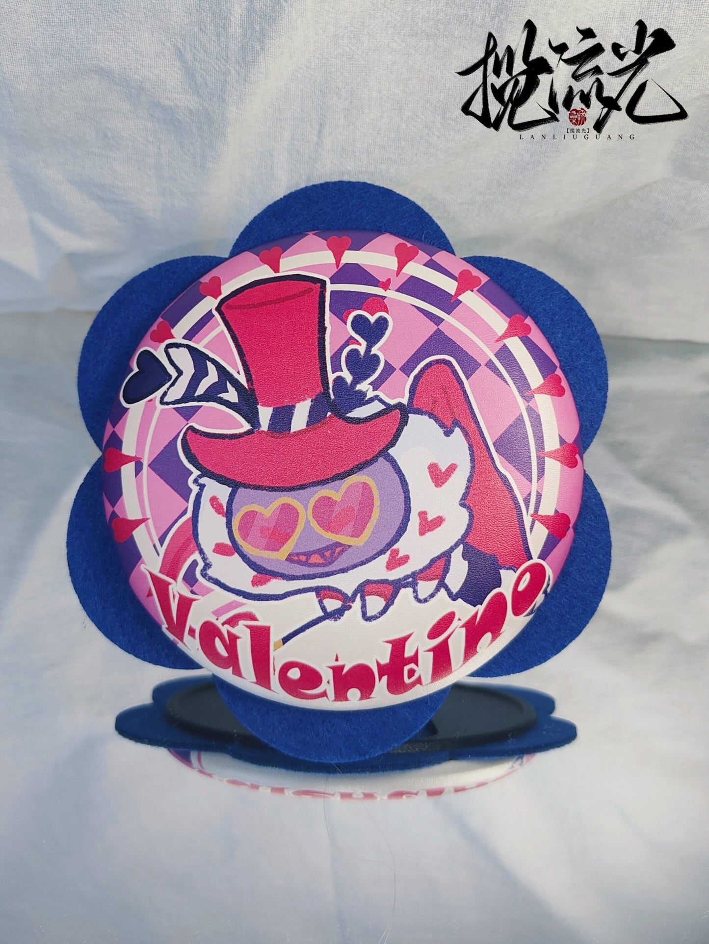 [Instock] ChiBi A Felt-Trimmed PU Leather Pin