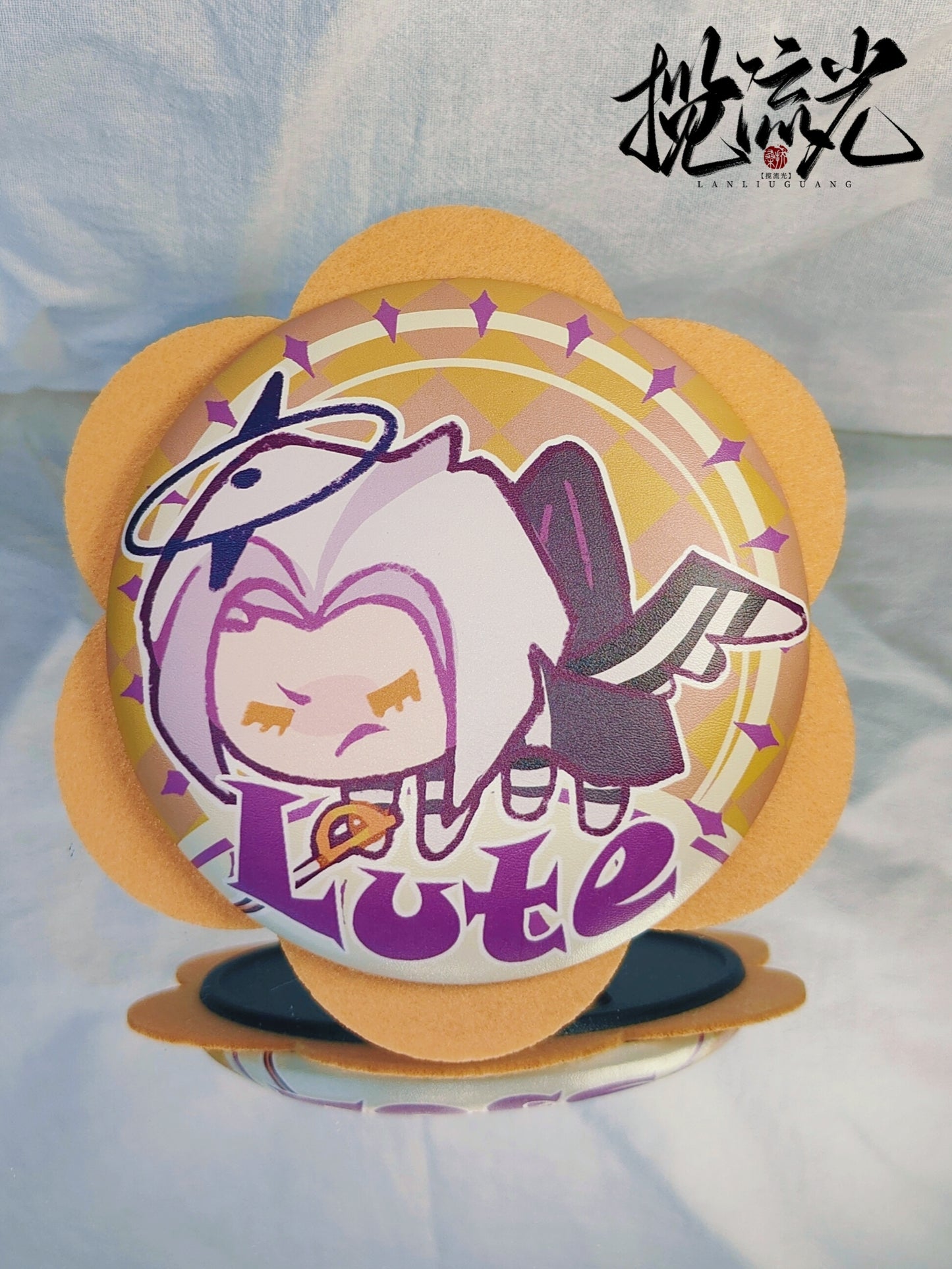 [Instock] ChiBi A Felt-Trimmed PU Leather Pin