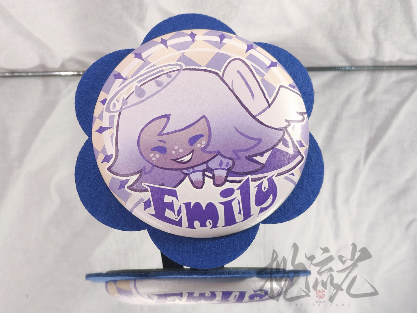 [Instock] ChiBi A Felt-Trimmed PU Leather Pin