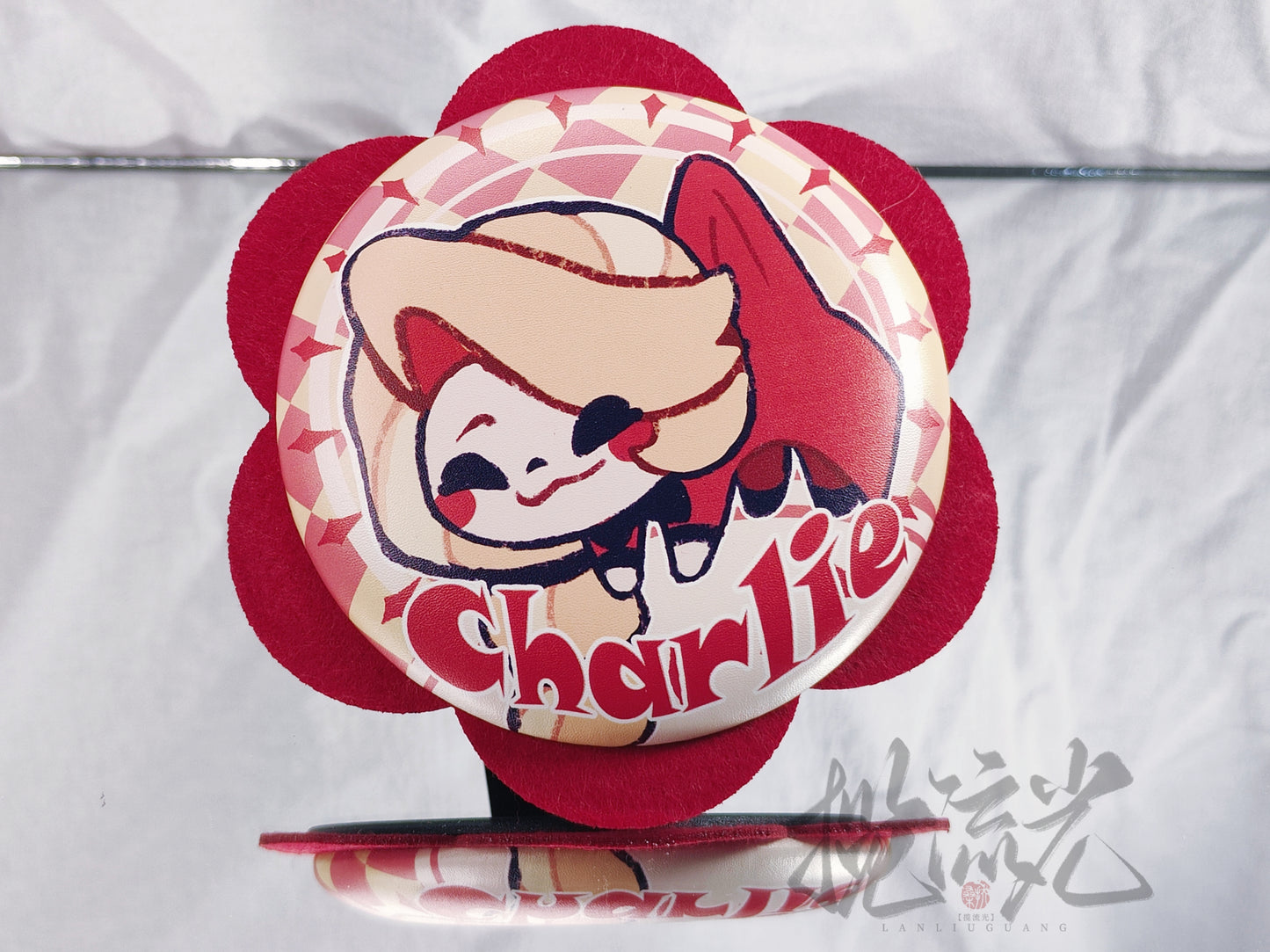 [Instock] ChiBi A Felt-Trimmed PU Leather Pin