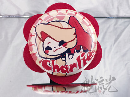 [Instock] ChiBi A Felt-Trimmed PU Leather Pin