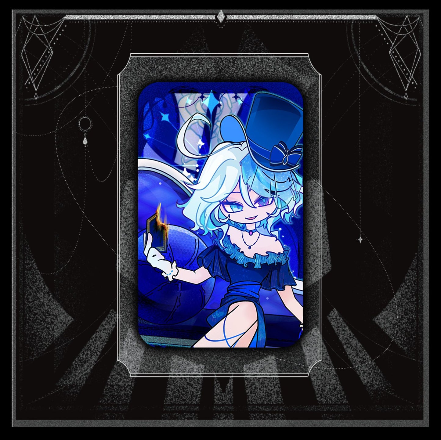 [Instock]Genshin Mafia Laminated Double Glitter Rectangle Pin