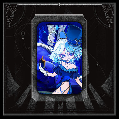 [Instock]Genshin Mafia Laminated Double Glitter Rectangle Pin