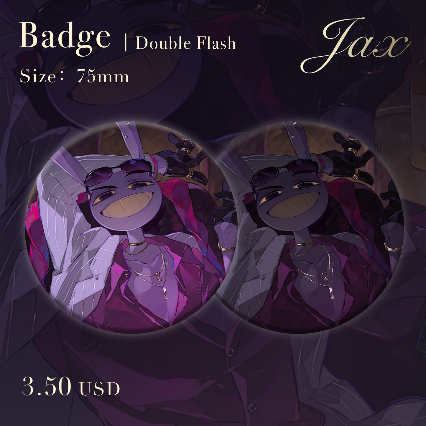 [Pre-order] Jax Double-Flash Badge & Acrylic Shikishi Art Board