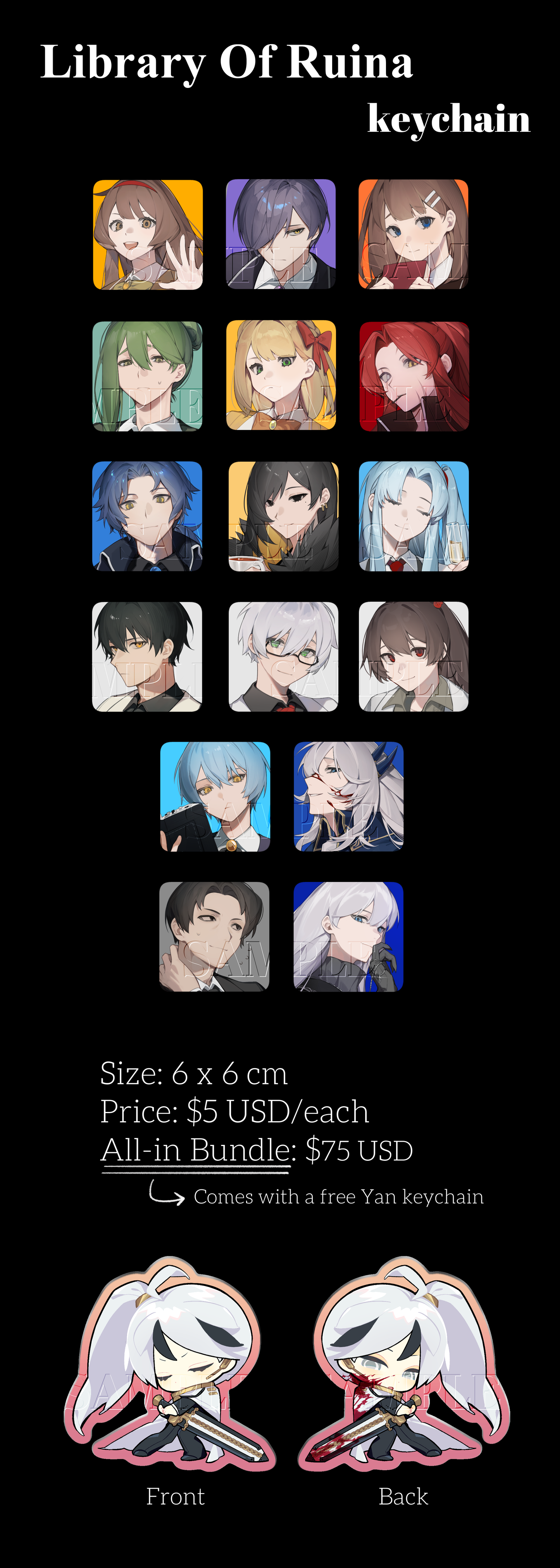 [Pre-order] Library Of Ruina keychain