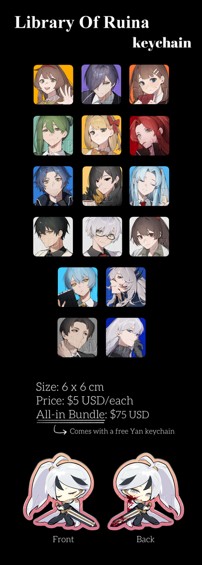 [Pre-order] Library Of Ruina keychain