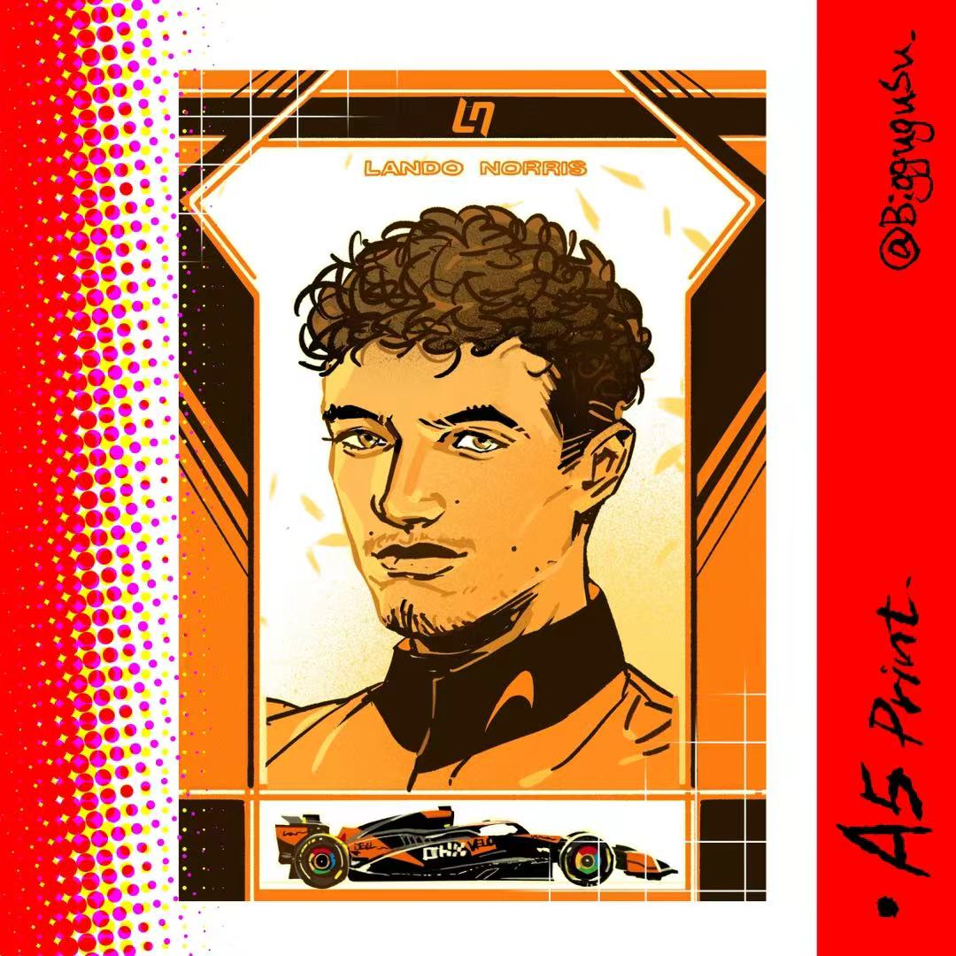 F1 Driver Portrait Poster A5