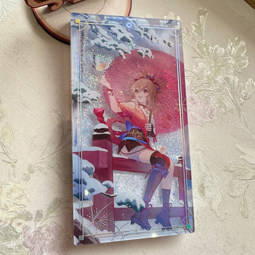 [In stock] Genshin Impact Liquid Sand Acrylic Stand (Yoimiya - Spring Snow Edition)