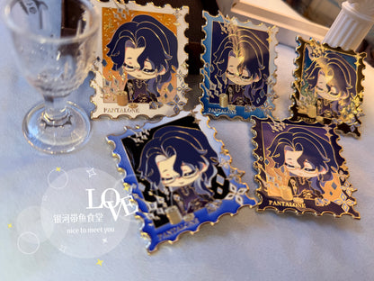 [Pre-order]Pantalone  6x5cm Stamp Faux Enamel Brooch