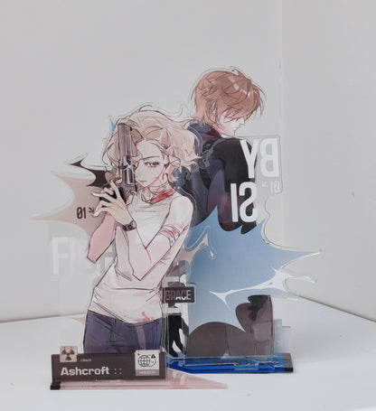 [Pre-order]RE9 Leon and Grace Ashcroft Postcard and Glitter Badge and Acrylic Standee