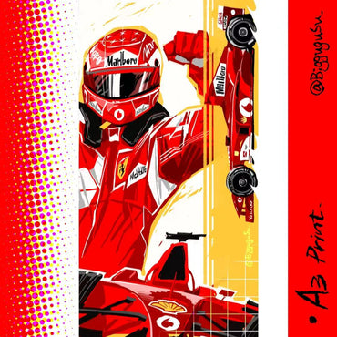 F1 GOAT Driver Portrait Poster A3