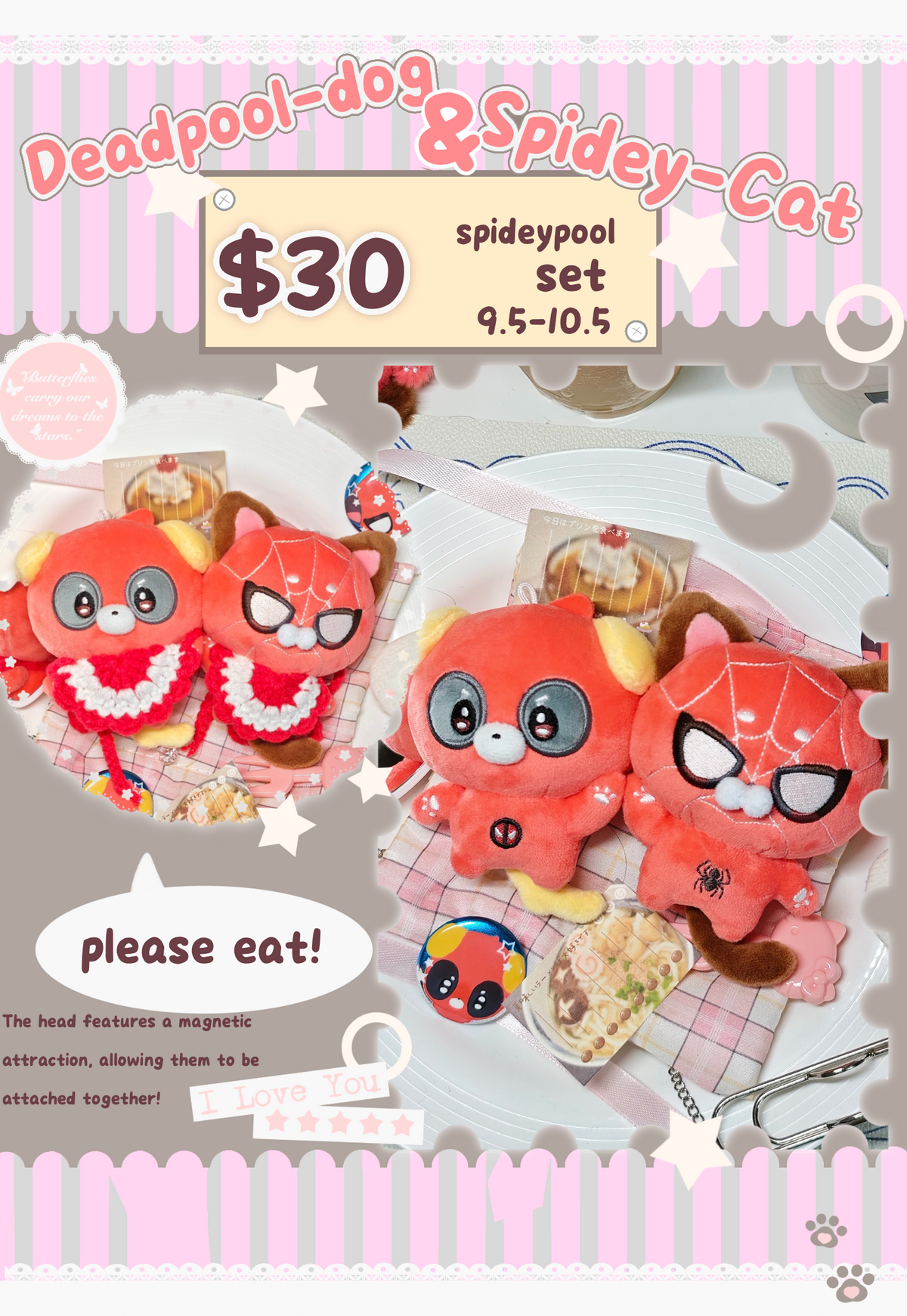 [Pre-order] Deadpool-dog & Spidey-cat