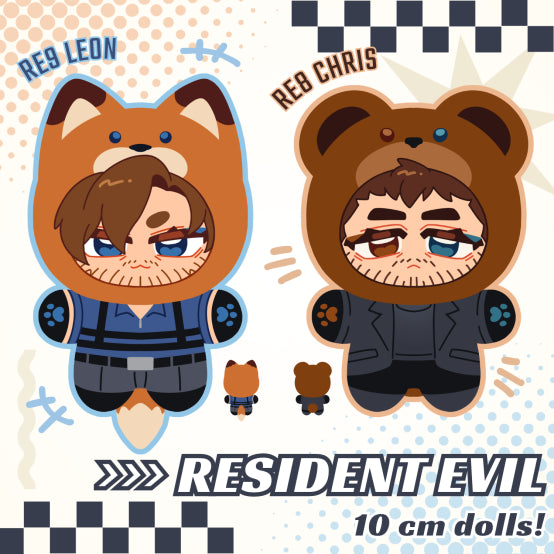 [Resident Evil] RE9 Leon & RE8 Chris 10 cm plush